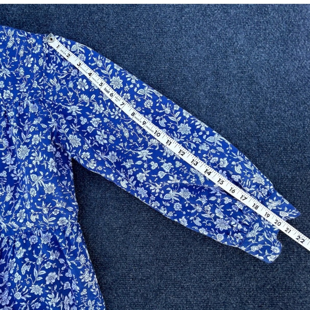 Pink City Prints Georgie Midi Dress in Indigo Lolita Pockets Size Medium - Picture 11 of 16
